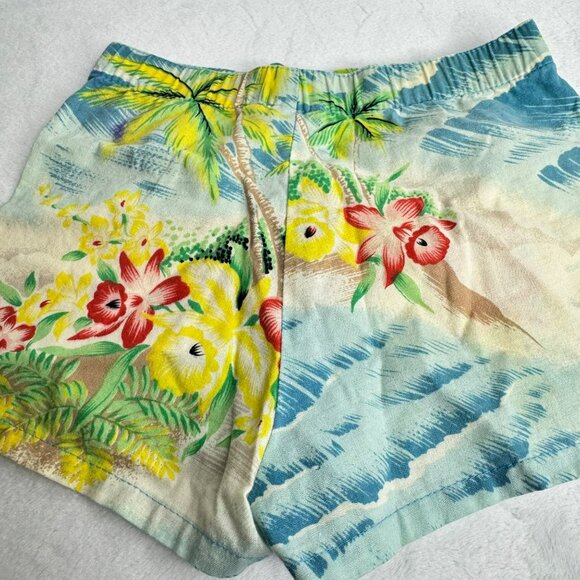 Henri Bendel 18 Mo. Infant Tropical Floral Hawaiian Shorts 100% Cotton Made In U - Picture 4 of 10